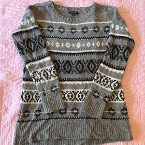 Gray Fair Isle Women's Sweater